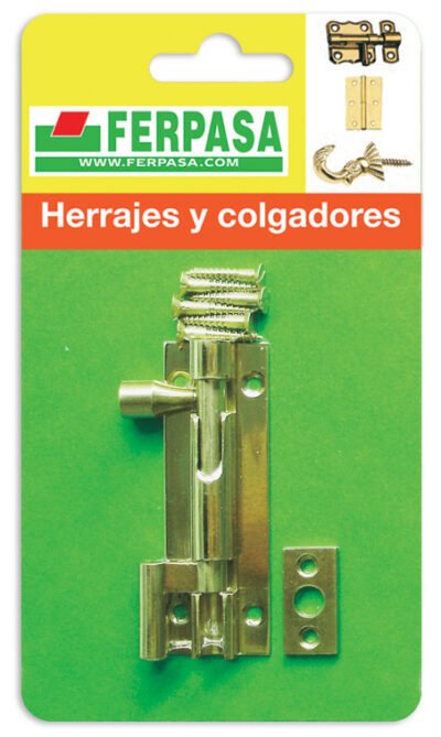CERROJILLO PUENTE ALTO 75 MM LATÓN BL