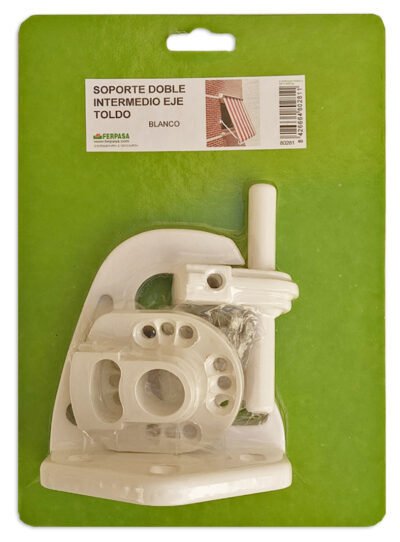 SOPORTE DOBLE INTERMEDIO EJE TOLDO BL.