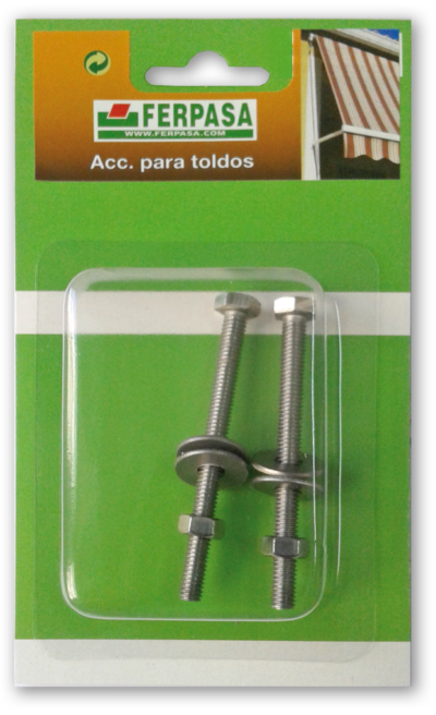 JGO TORNILLOS P/ SOPORTE BARANDILLA INOX BL.2