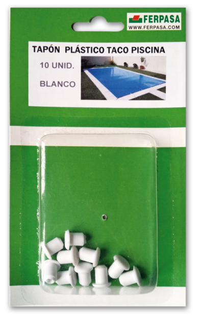 TAPÓN TACO PISCINA PLÁSTICO JGO.10