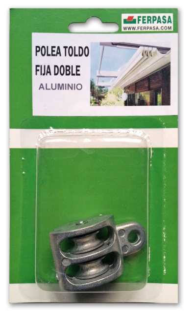 POLEA TOLDO FIJA DOBLE ALUMINIO BL