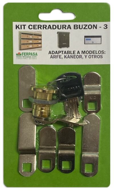 KIT CERRADURA BUZONES ESPECIAL ARFE -ARREGUI- KANEOR   7 LEVAS