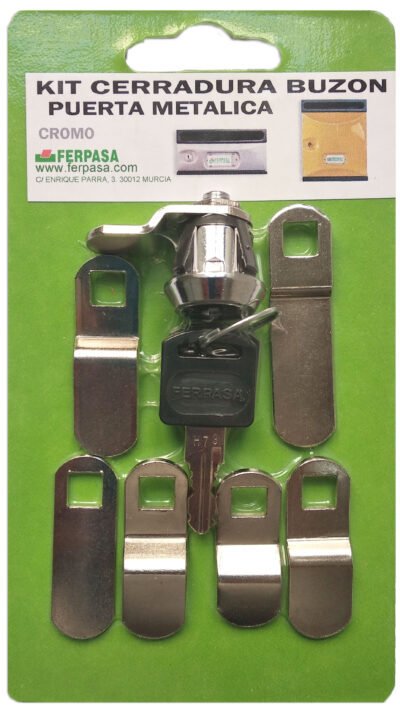 KIT CERRADURA CON CLIP BUZONES METALICOS 7 LEVAS