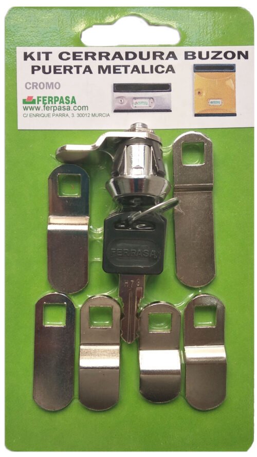 KIT CERRADURA CON CLIP BUZONES METALICOS 7 LEVAS