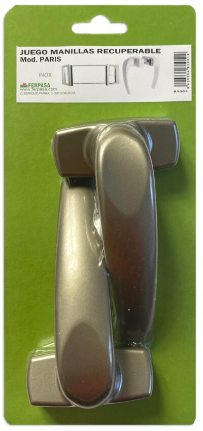 MANILLAS RECUPERABLES `PARIS` INOX JGO.2 BLISTER