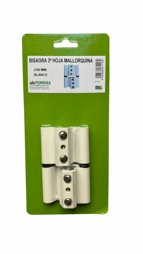 BISAGRA PARA INICIAL Y 3ª HOJA (MALLORQUINA) (100MM)