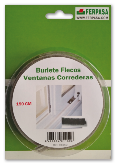 BURLETE FLECOS PARA VENTANA CORREDERA (1.5MTS) BL.