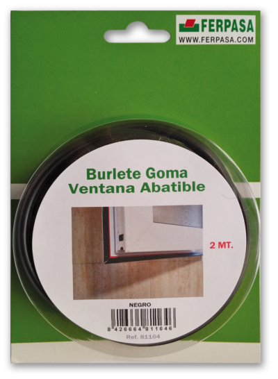 BURLETE GOMA PARA VENTANA ABATIBLE (2MT) BL