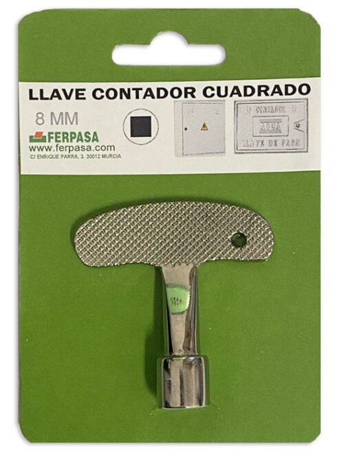 LLAVE CONTADOR CUADRADILLO PQ 8 MM