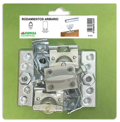 JGO. RODAMIENTO ARMARIO MET-5 P/PUERTAS 34MM