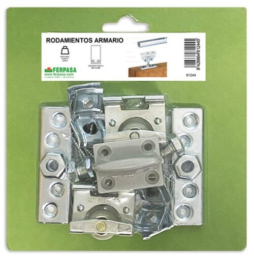 JGO. RODAMIENTO ARMARIO MET-5 P/PUERTAS 34MM
