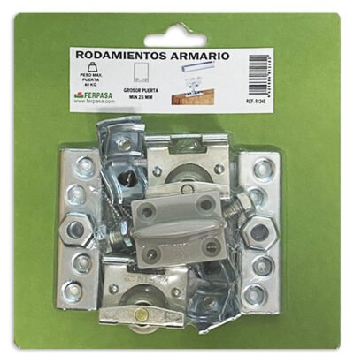 JGO.RODAMIENTO ARMARIO MET-2 PUERTAS 25 MM