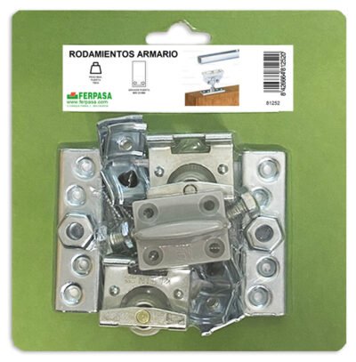 JGO. RODAMIENTO ARMARIO MET-3 P/PUERTAS 25MM