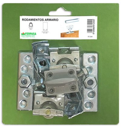 JGO. RODAMIENTO ARMARIO MET-4 P/PUERTAS 34MM