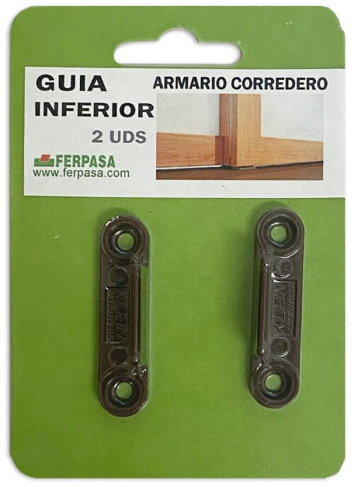 GUIA INFERIOR PLASTICO P/CORREDERAS BL.2
