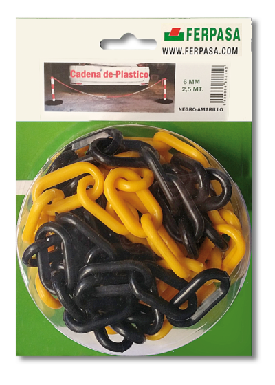 CADENA DE PLÁSTICO 6 MM A-N BL.2,5m