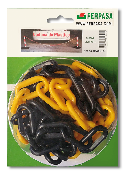 CADENA DE PLÁSTICO 6 MM A-N BL.2,5m