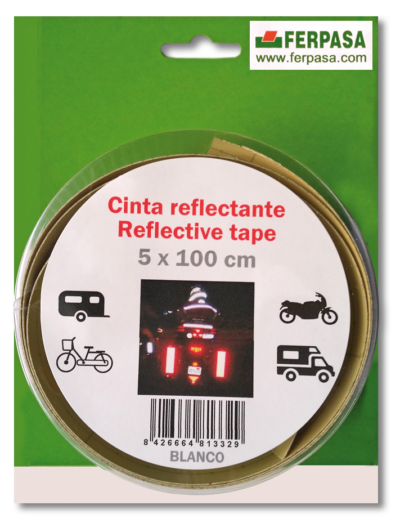 CINTA REFLECTANTE ADH 50mm BLANCA BL.1m
