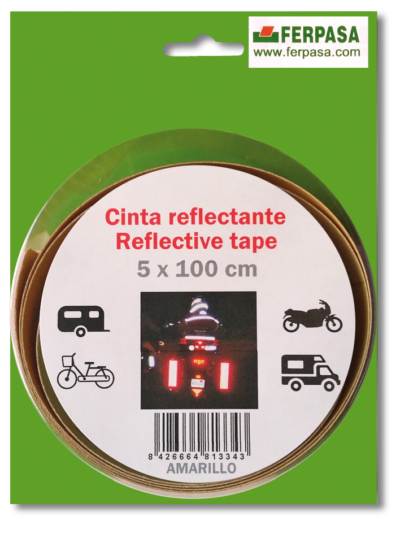 CINTA REFLECTANTE ADH 50mm AMARILLA BL.1m