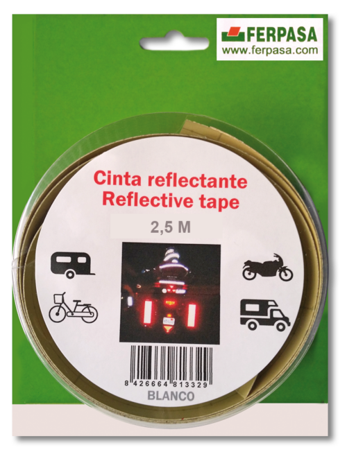 CINTA REFLECTANTE ADH 50mm BLANCA BL.2,5m