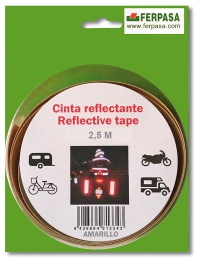 CINTA REFLECTANTE ADH 50mm AMARILLA BL.2,5m