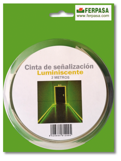 CINTA SEÑALIZACIÓN LUMINISCENTE 40mm BL.2m