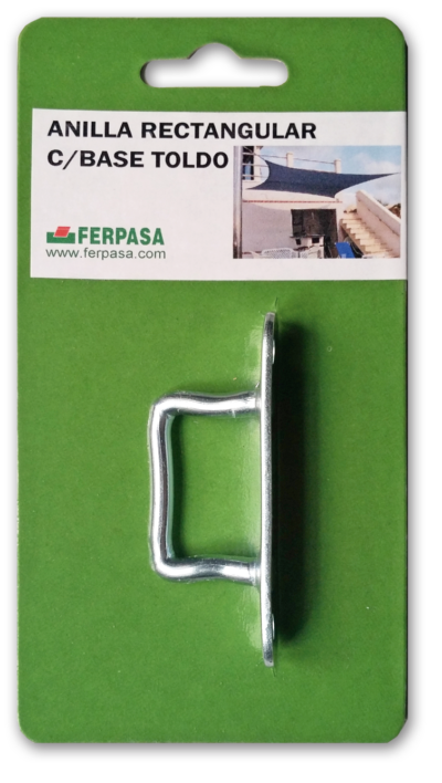 ANILLA RECTANGULAR C/BASE TOLDO METÁLICA