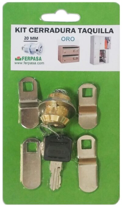 KIT CERRADURA BUZÓNES MADERA- METAL 4 LEVAS LONGITUD 20MM