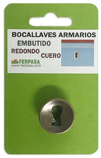BOCALLAVES ARMARIO EMBUTIR REDONDO CUERO