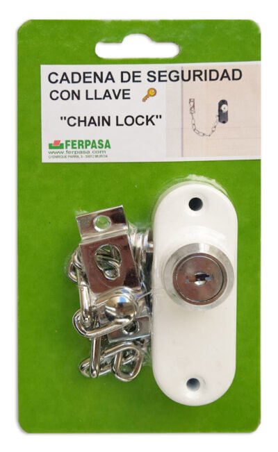 CADENA DE SEGURIDAD C/LLAVE MOD. CHAIN LOCK BLANCO