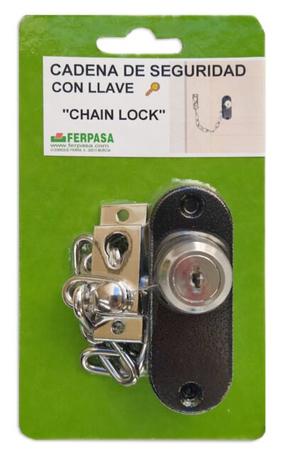 CADENA DE SEGURIDAD C/LLAVE MOD. CHAIN LOCK NEGRO