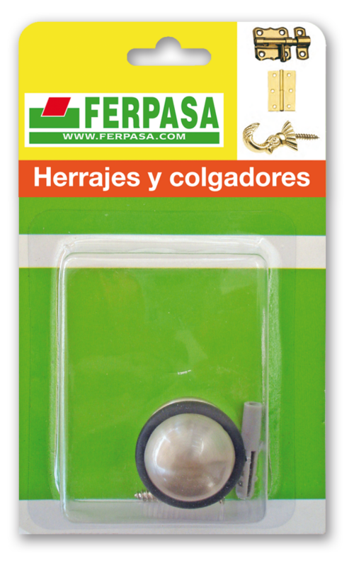 TOPE PUERTA REDONDO CROMO