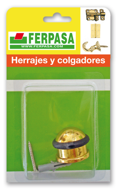TOPE PUERTA REDONDO ORO