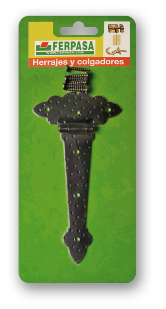 BISAGRA ESCUADRA FORJA NEGRA 92X180 MM  BL