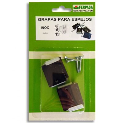 GRAPAS PARA ESPEJOS INOX BL.4