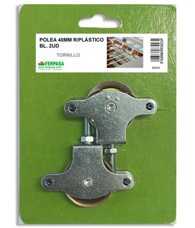 POLEA 40 MM RODAMIENTO PLÁSTICO BL.2