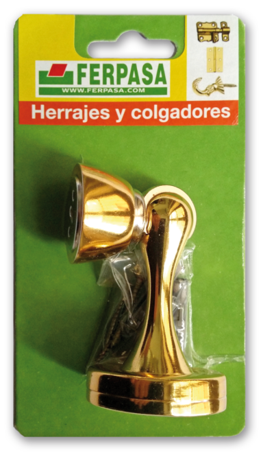 TOPE PUERTA MAGNÉTICO SUELO Y PARED - ORO