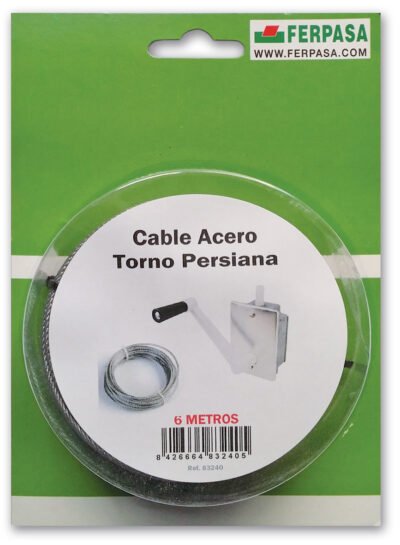 CABLE TORNO ACERO (R.6 MTR.) BL
