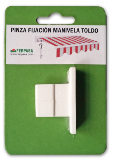 PINZA FIJACIÓN MANIVELA TOLDO BLANCA BLISTER