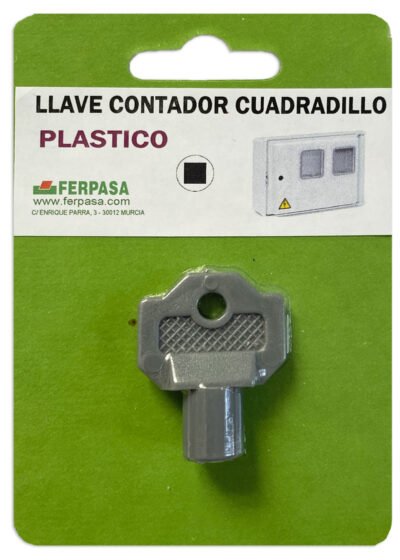 LLAVE CONTADOR CUADRADILLO PLÁSTICO