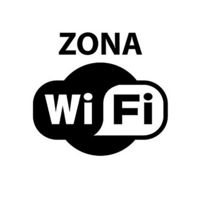 CARTEL Nº 9392 - ZONA WIFI ADH. 21X15 CM