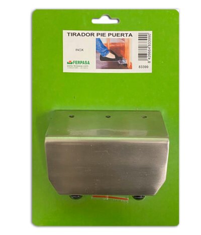 TIRADOR PIE PUERTA ACERO INOX.