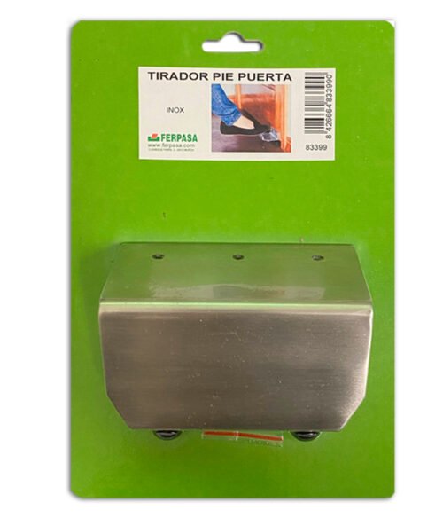 TIRADOR PIE PUERTA ACERO INOX.