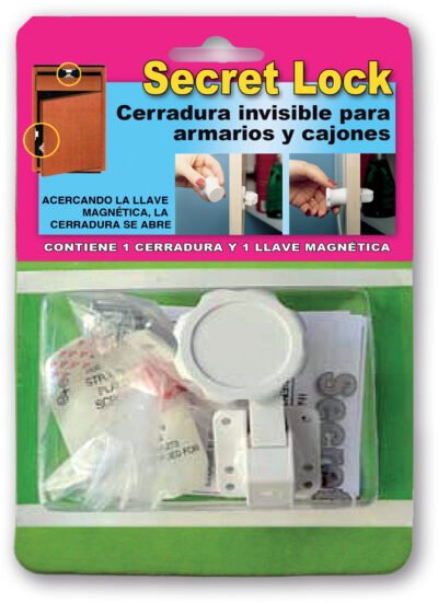 CERRADURA + LLAVE MAGNÉTICA SECRET LOCK BL.