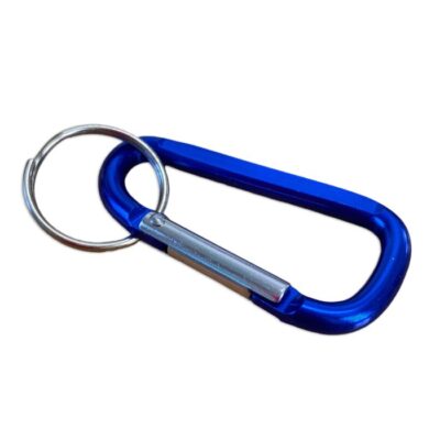 LLAVERO MOSQUETON ALUM AZUL BL.2