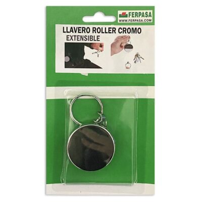 LLAVERO EXTENSIBLE ROLLER CROMO