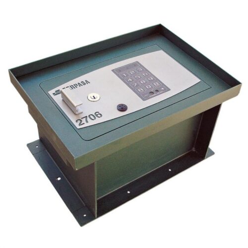 CAJA FUERTE DE SUELO ELECTRÓNIC Y LLAV 250X350X200