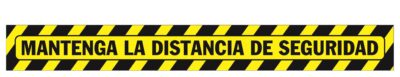 CARTEL ADHESIVO Nº 9057 - MANTENGA LA DIST DE SEGURIDAD (SUELO)