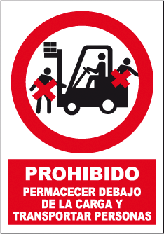 CARTEL Nº 9111 - PROHB. PERM. DEBAJO ADH. 7X5 CM