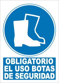 CARTEL Nº 9691 - OBLG. BOTAS SEG. ADH 7X5 CM